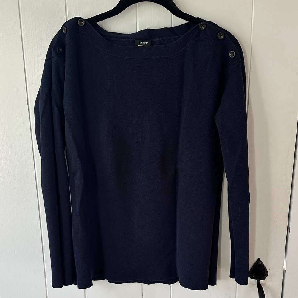 J. Crew Dark Blue Long Sleeve Top
